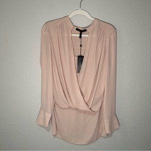 NWT BCBG Jaklyn Pink Blouse SZ M